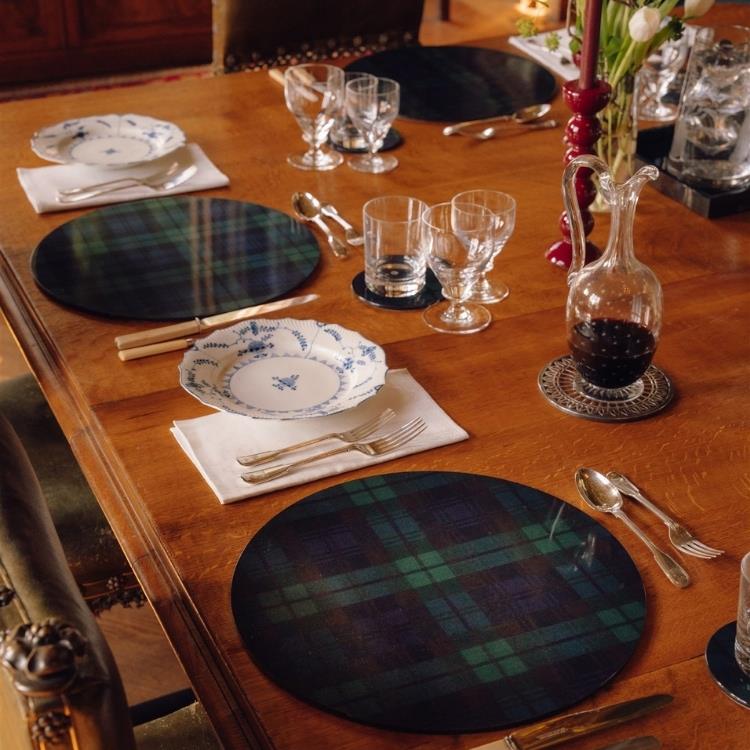 Black Watch Tartan dekkebrikker - sett med 4