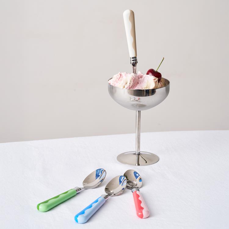 Wave Cutlery - Cappuccino & White (16‑Piece Set)