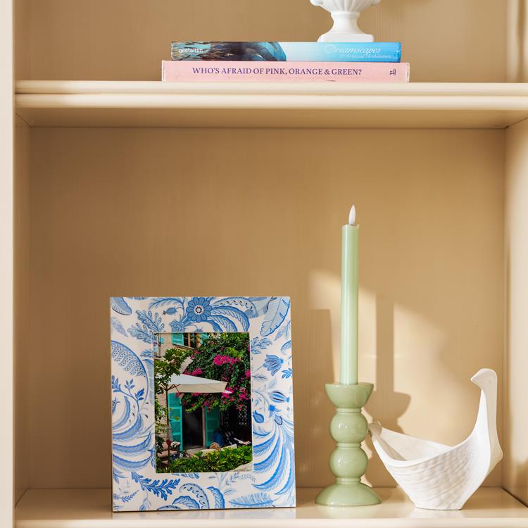 Palm Beach Blue Lacquer Photo Frame