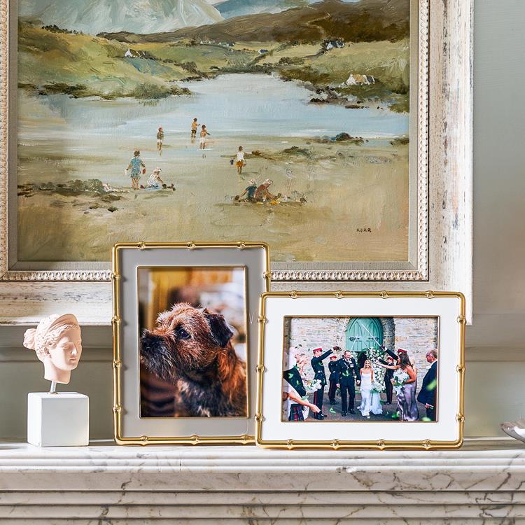 Chiffon & Gold Bamboo Enamel Photo Frame