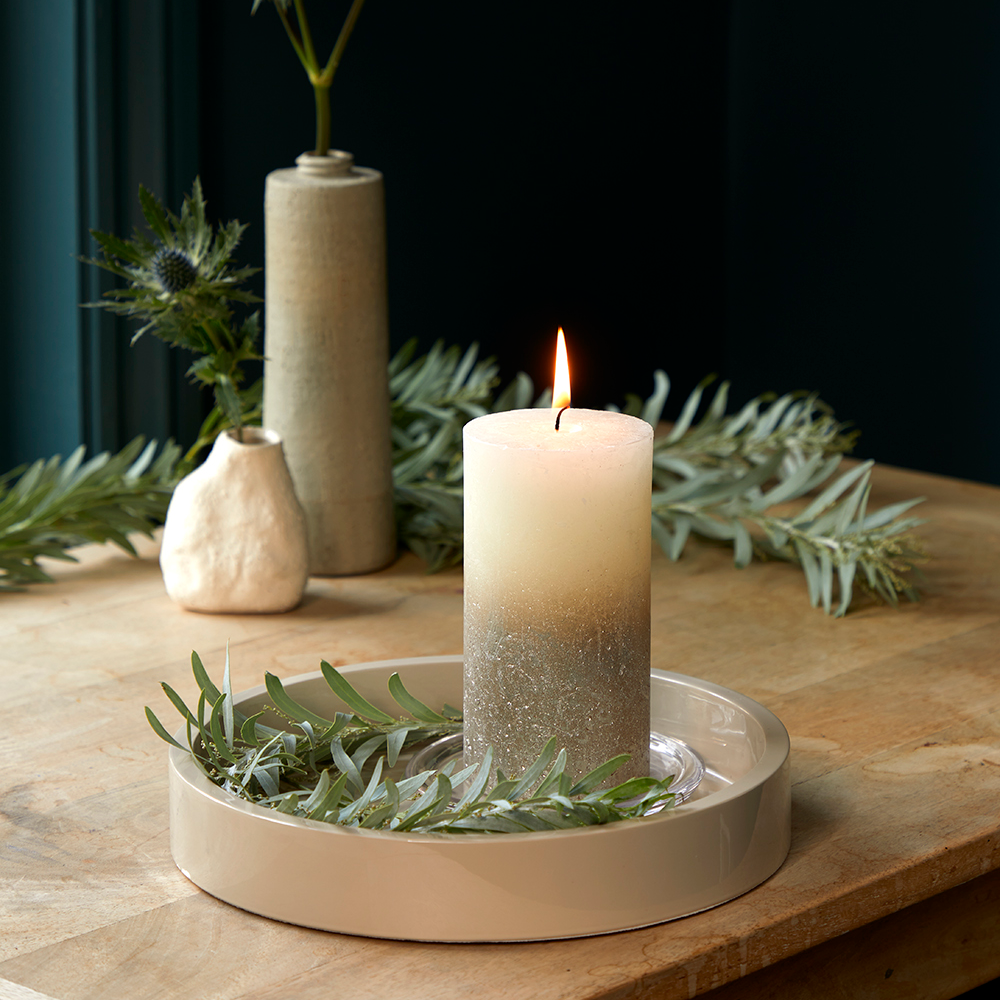 Cappuccino Small Straight Sided Round Tray