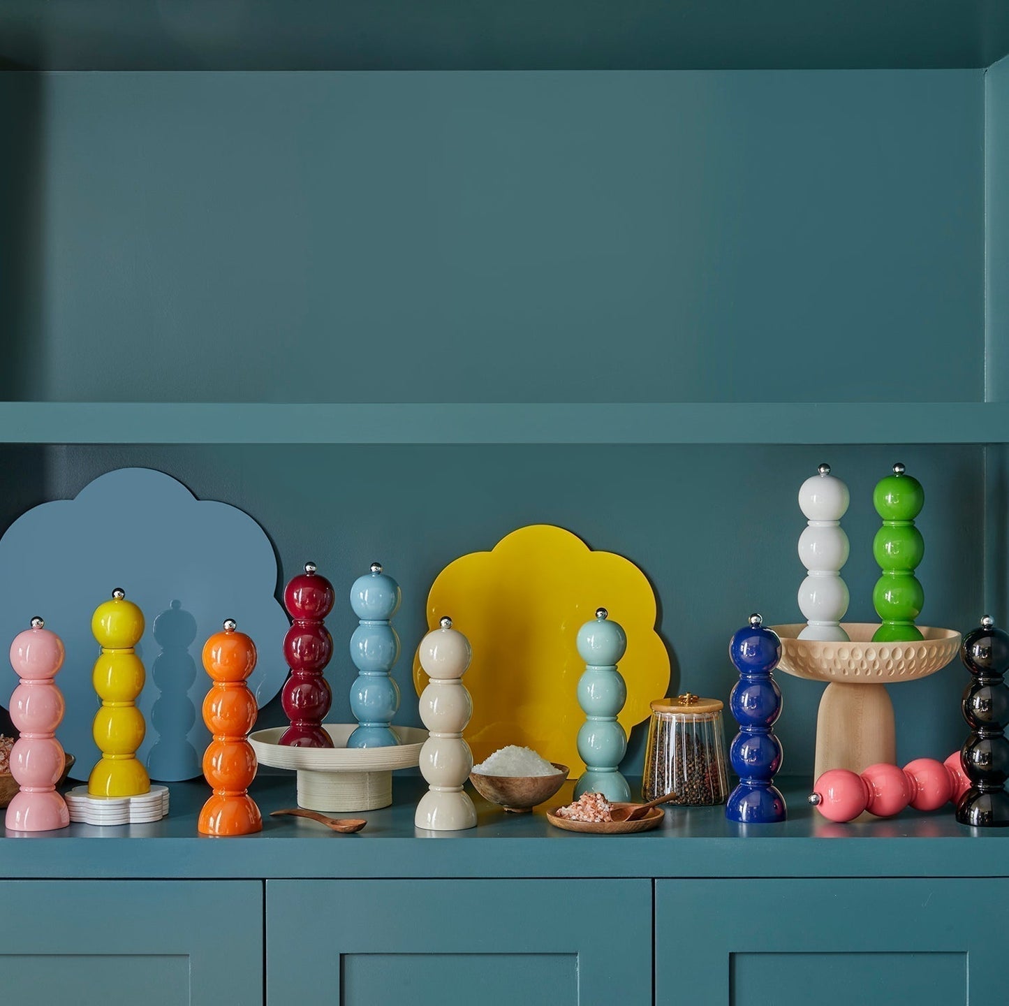 Orange Bobbin Salt or Pepper Mill