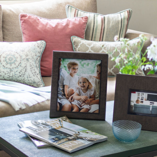 Addison Ross Brown Star Inlay Marquetry Photo Frame 4 X 6 Inch | Cotswold Trading