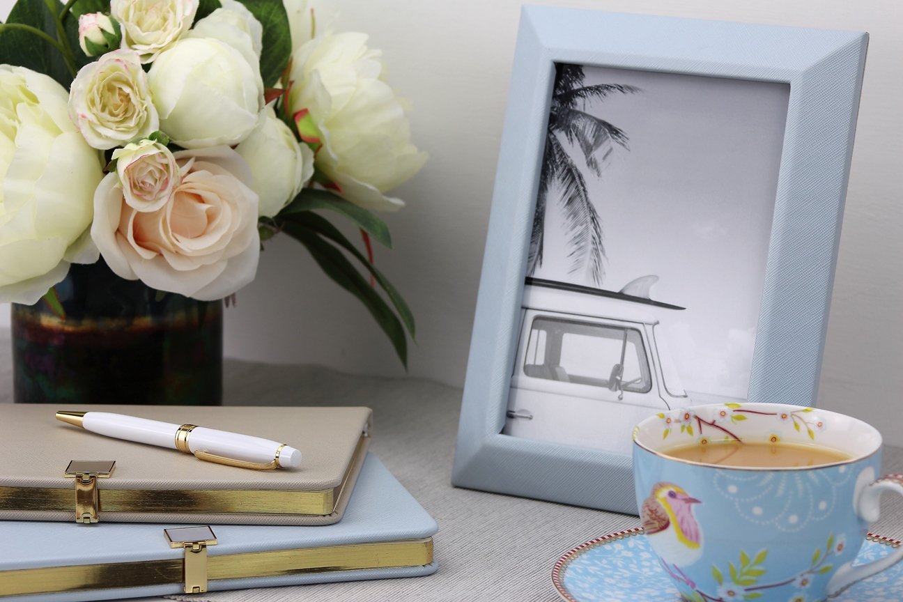 Embossed Faux Leather Frames