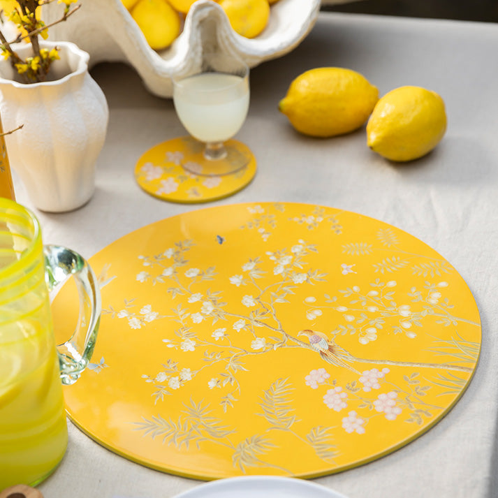 Yellow Chinoiserie Placemats – Set of 4 - Addison Ross Ltd EU