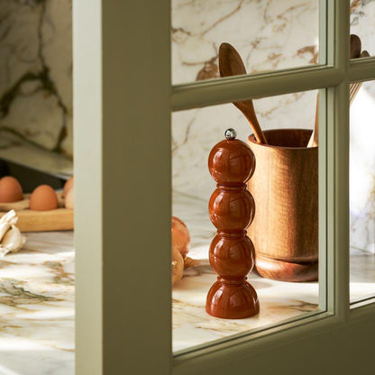 Nutmeg Bobbin Lacquer Salt or Pepper Mill