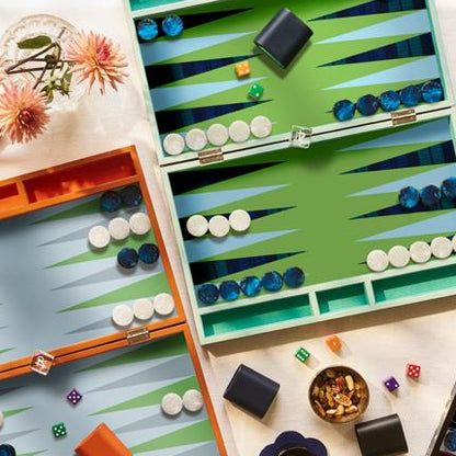 Tartan Lacquer Backgammon Set