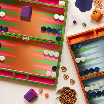 Tortoiseshell Lacquer Backgammon Set