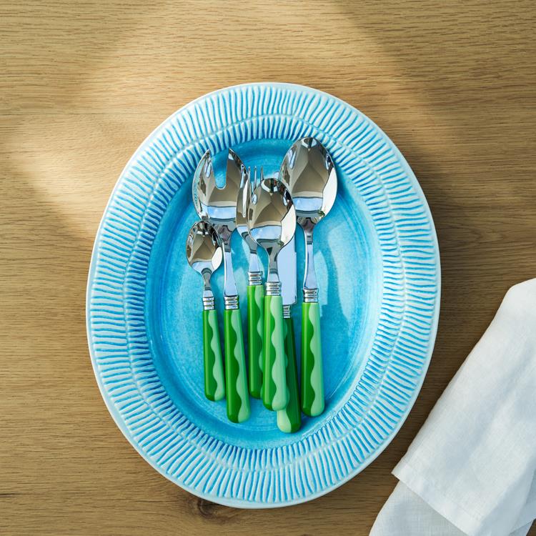 Wave Cutlery - Leaf & Apple Green (16‑Piece Set)