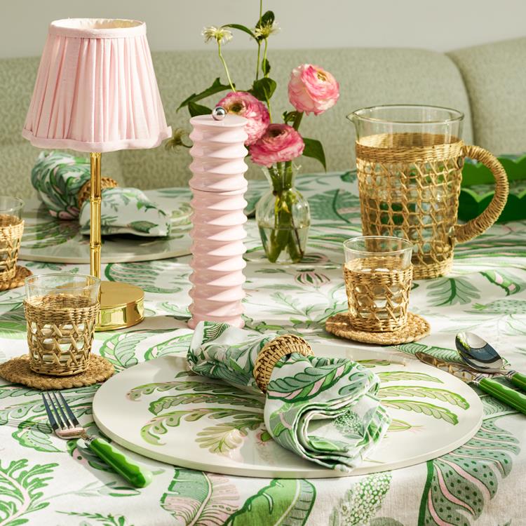 Palm Beach Green Linen Tablecloth