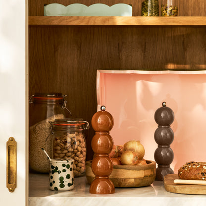 Nutmeg Bobbin Lacquer Salt or Pepper Mill