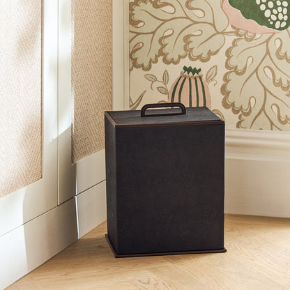 Anthracite Faux Shagreen Bin