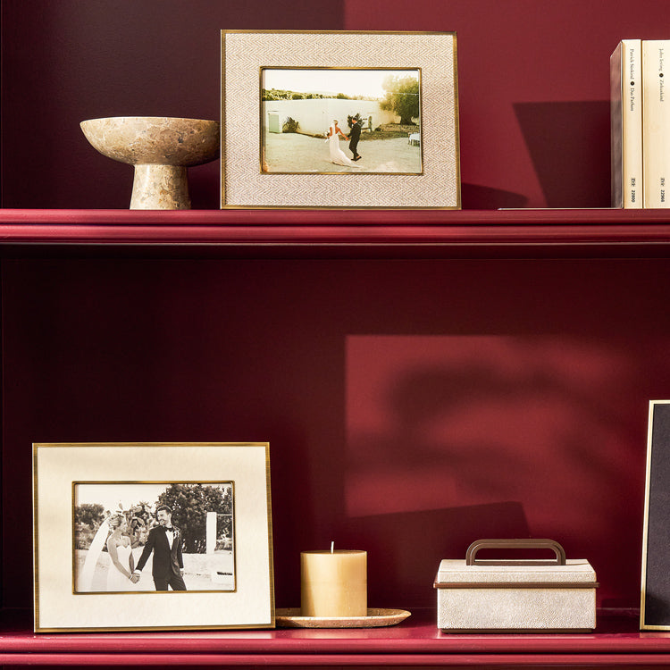 Sophie Paterson Photo Frame Cream Velvet 5 x 7"