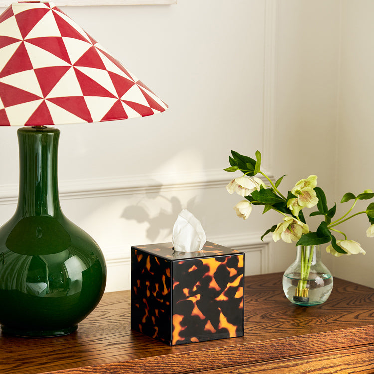 Tortoiseshell Square Tissue Box