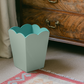 Scalloped Lacquer Bin – Eau De Nil & Turquoise