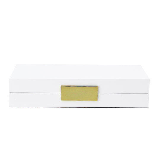 White Lacquer Box With Gold - Addison Ross Ltd UK