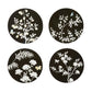 Sorte Chinoiserie Coasters - Sæt med 4 - Limited Edition