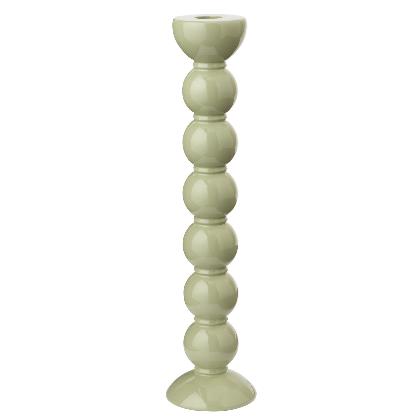 Addison Ross: Extra Tall Sage Bobbin Candlestick - 33cm