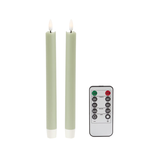 Sage Wax LED Candles - Set of 2