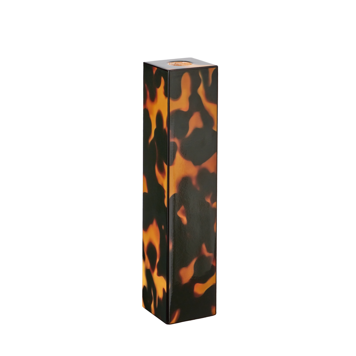 Faux Tortoiseshell Lacquer Tall Ljusstake - 24cm