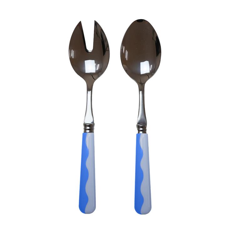 Wave Salad Servers - Periwinkle & Blue (2‑Piece Set)