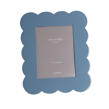 Chambray Blue Lacquered Scallop Photo Frame – Limited Edition