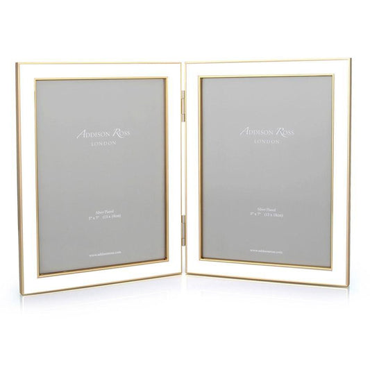 Wit email en goud dubbel frame