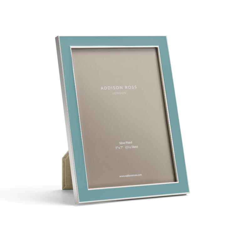 Chambray Enamel & Silver Frame