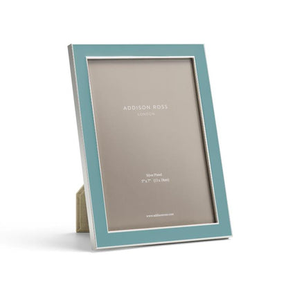 Chambray Enamel & Silver Frame