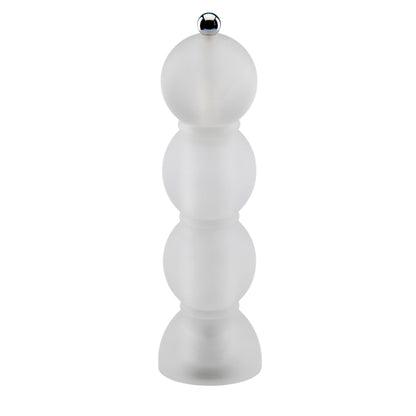 Clear Frosty Bobbin Salt or Pepper Mill