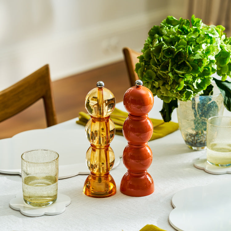 Orange  Bobbin Salt or Pepper Mill