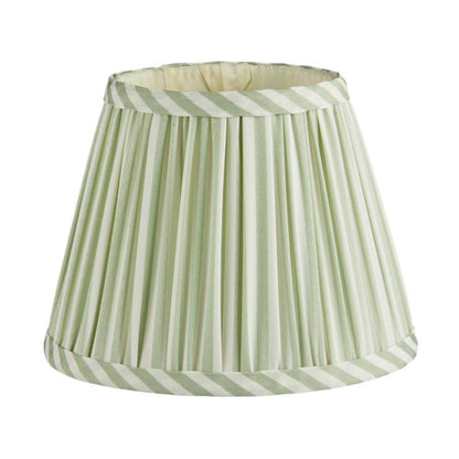 Sage Green Striped Lampshade - 16cm
