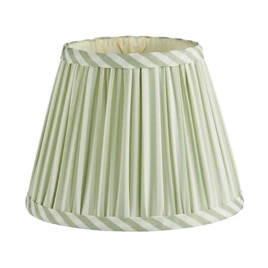 Sage Green Striped Lampshade - 16cm