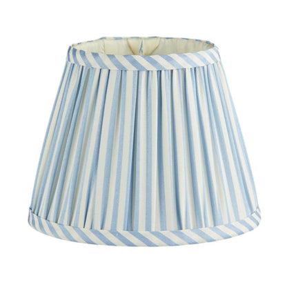 Periwinkle Blue Striped Lampshade - 16cm