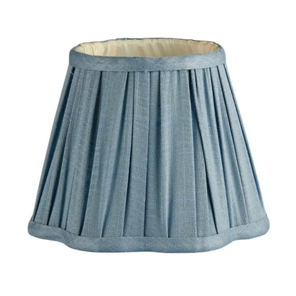 Chambray Blue Scallop Lampshade - 16cm