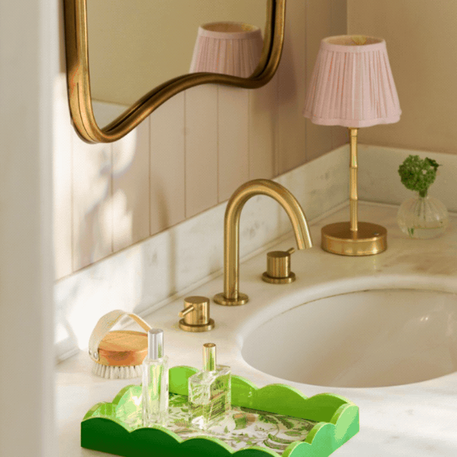 Light Pink Scallop Lampshade - 16cm