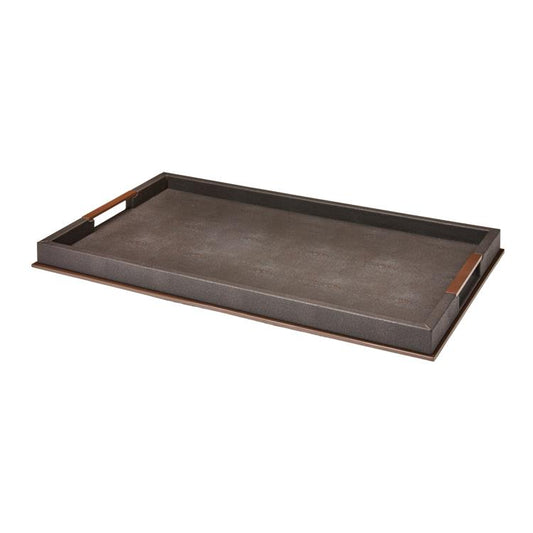 Large Anthracite Shagreen Tray