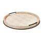 Large Round Ecru Shagreen Tray