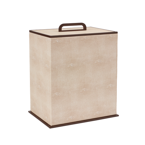 Faux Shagreen Bin