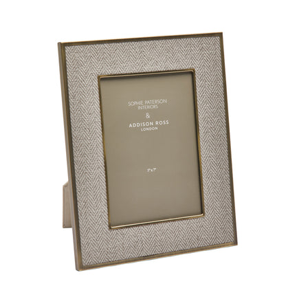 Sophie Paterson Photo Frame Oatmeal Herringbone 5 x 7"