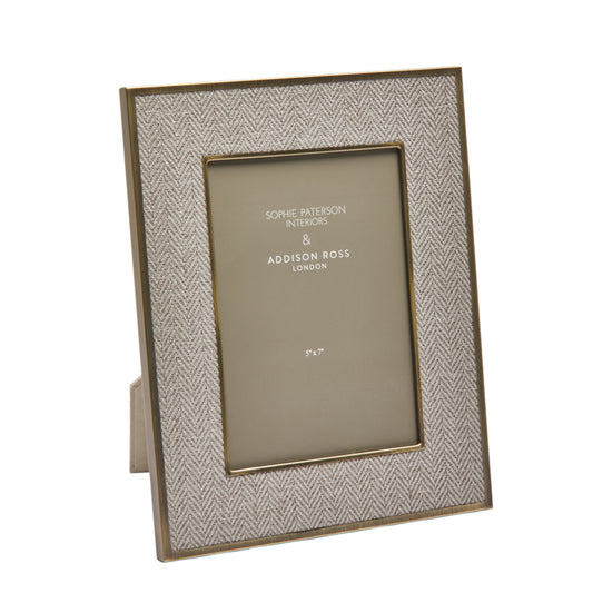 Sophie Paterson Photo Frame Oatmeal Herringbone 5 x 7"