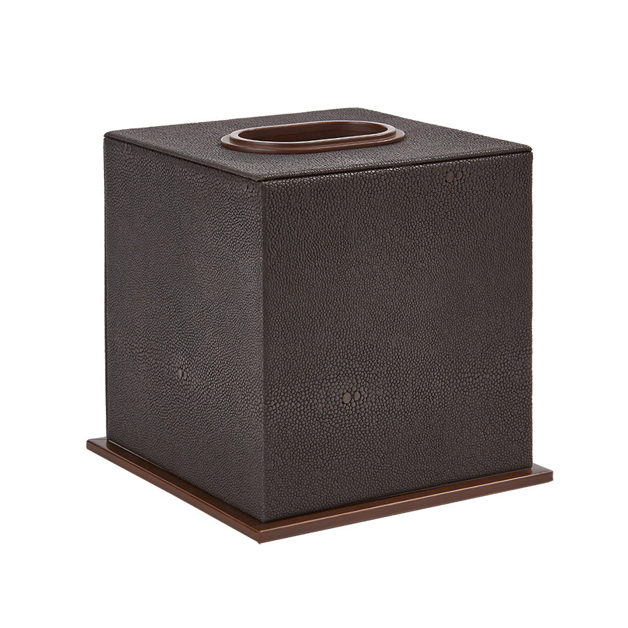 Antrasitt Faux Shagreen Tissue Box