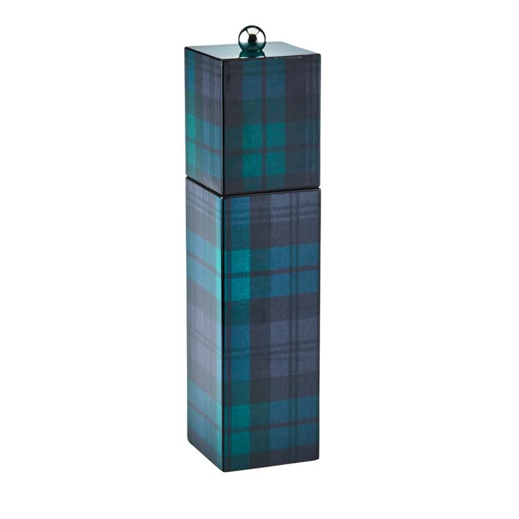 Black Watch Tartan Square Pillar Salt tai Pepper Mill