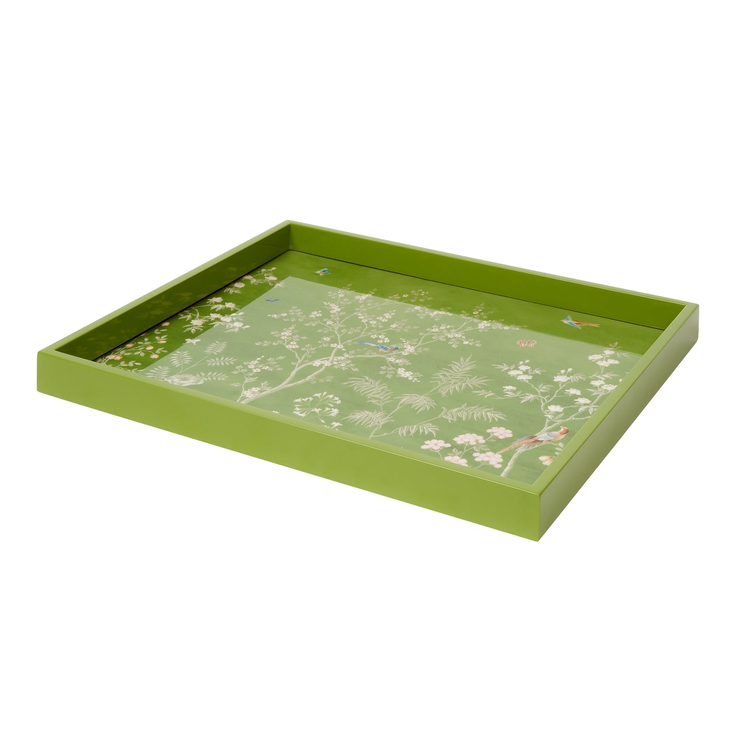 Green Medium Chinoiserie Tray - Addison Ross Ltd EU