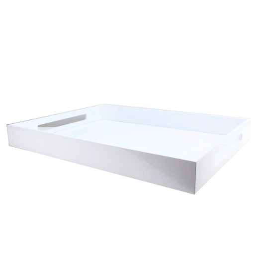 White Large Lacquered Ottoman Tray - Addison Ross Ltd UK