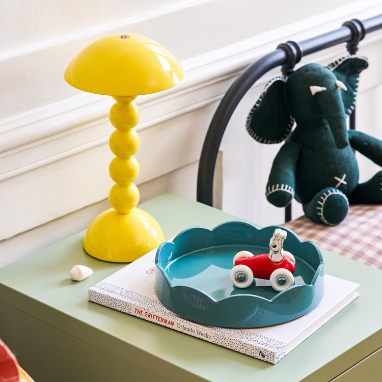 Chambray blauw klein rond mantelblad