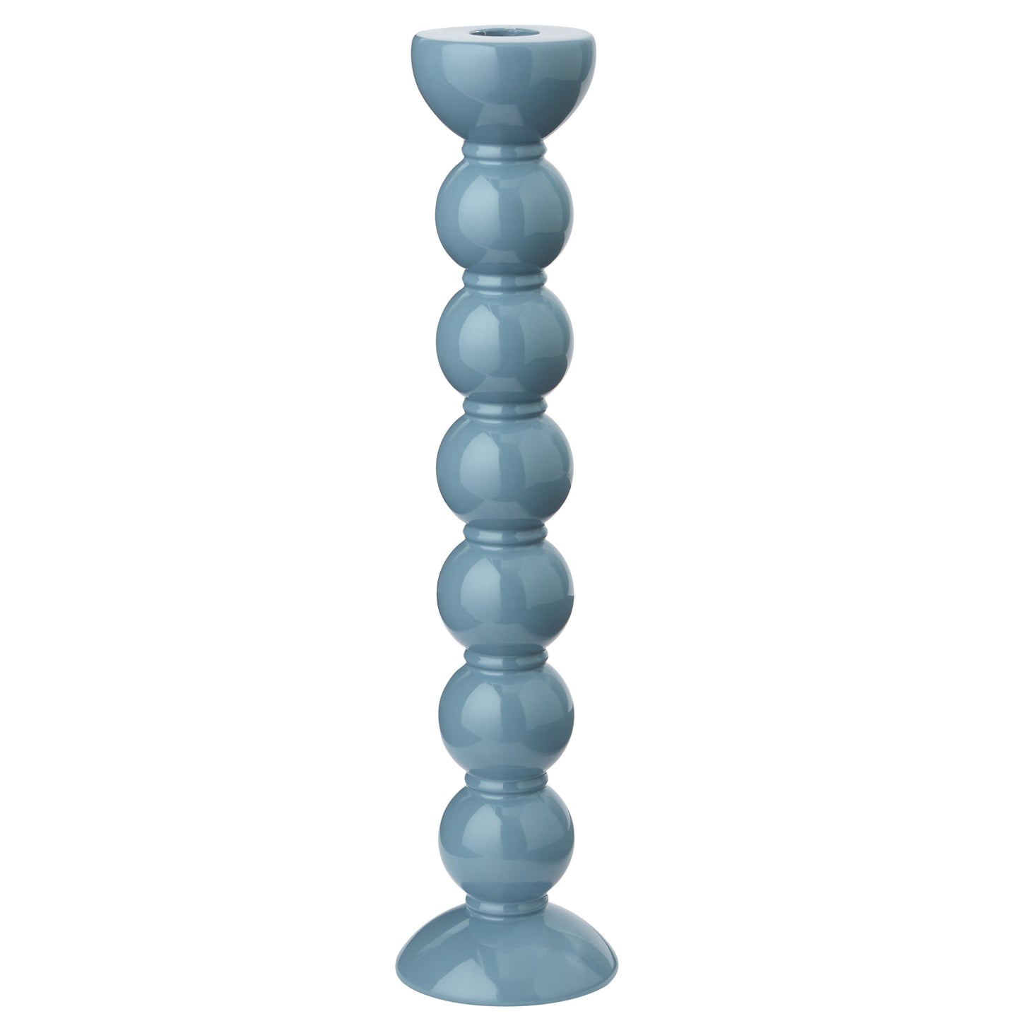 Extra Tall Chambray Blue Bobbin Ljusstake - 33cm