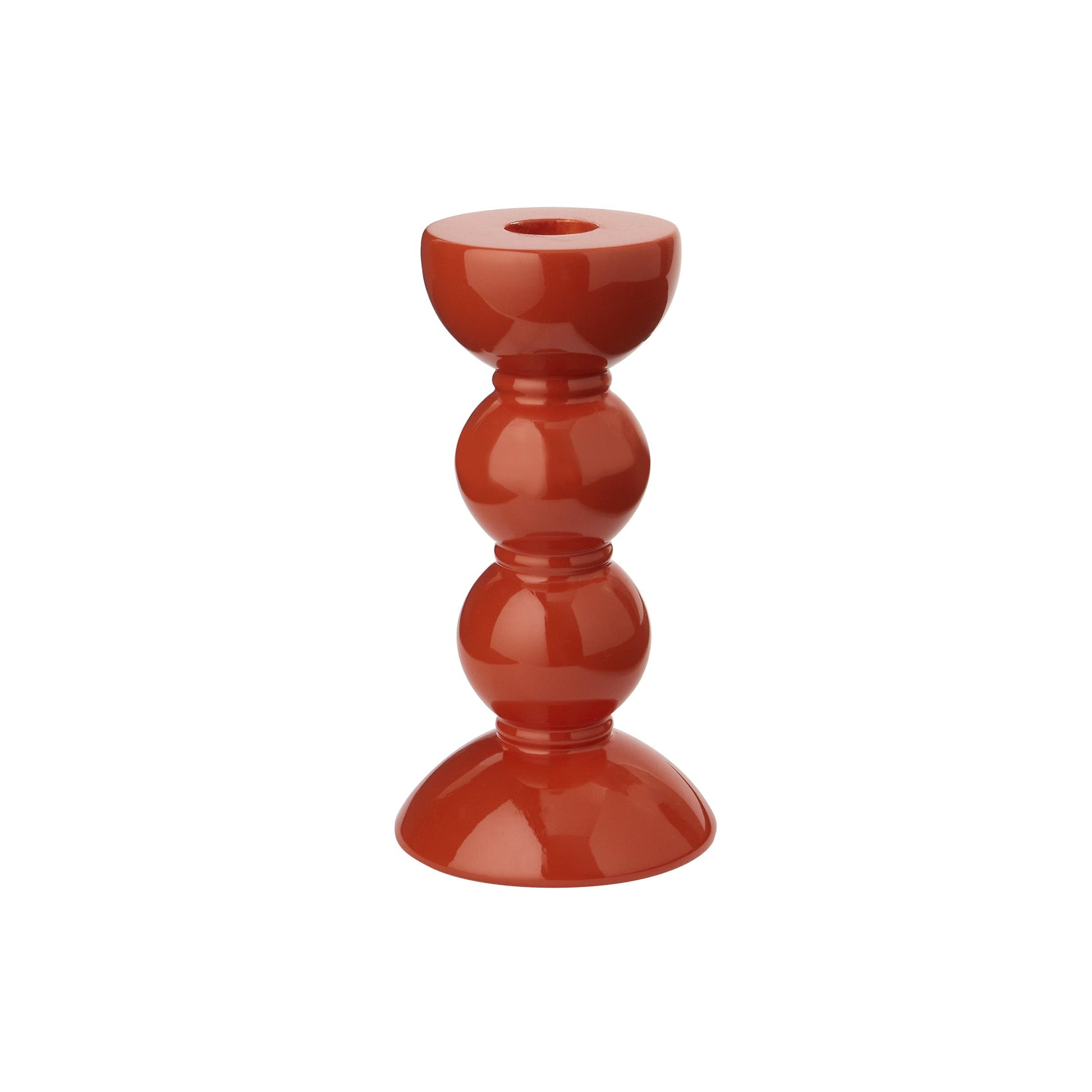 Medium Orange Bobbin Candlestick - 14cm - Addison Ross Ltd EU