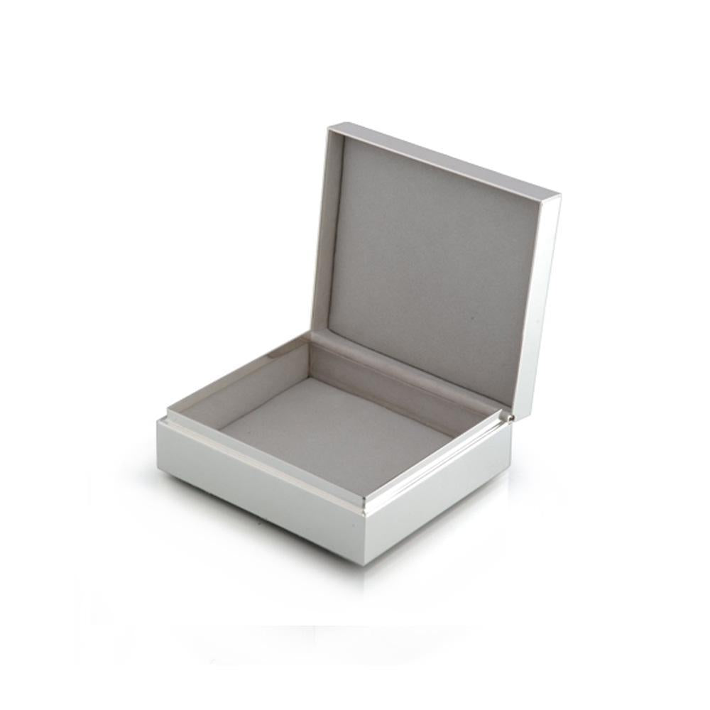 Taupe Emalj & Silver Box