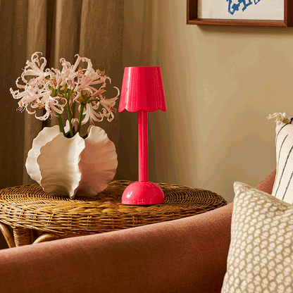 Watermelon Pink Scallop Rechargeable LED Lamp